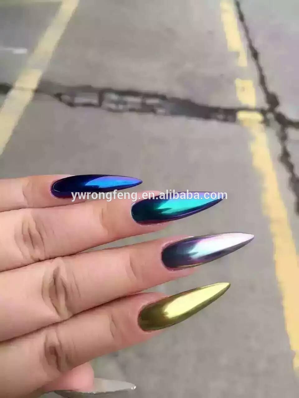 Best quality acrylic nail powder chrome mirror nail powder with 12colours