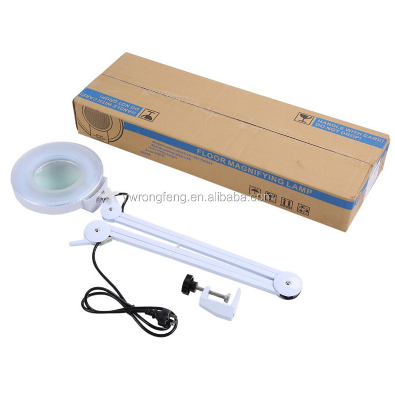 Faceshowes Used Beauty Salon Furniture Magnifying Glass Dermatology Magnifier With LED Light Magnifying Lamp
