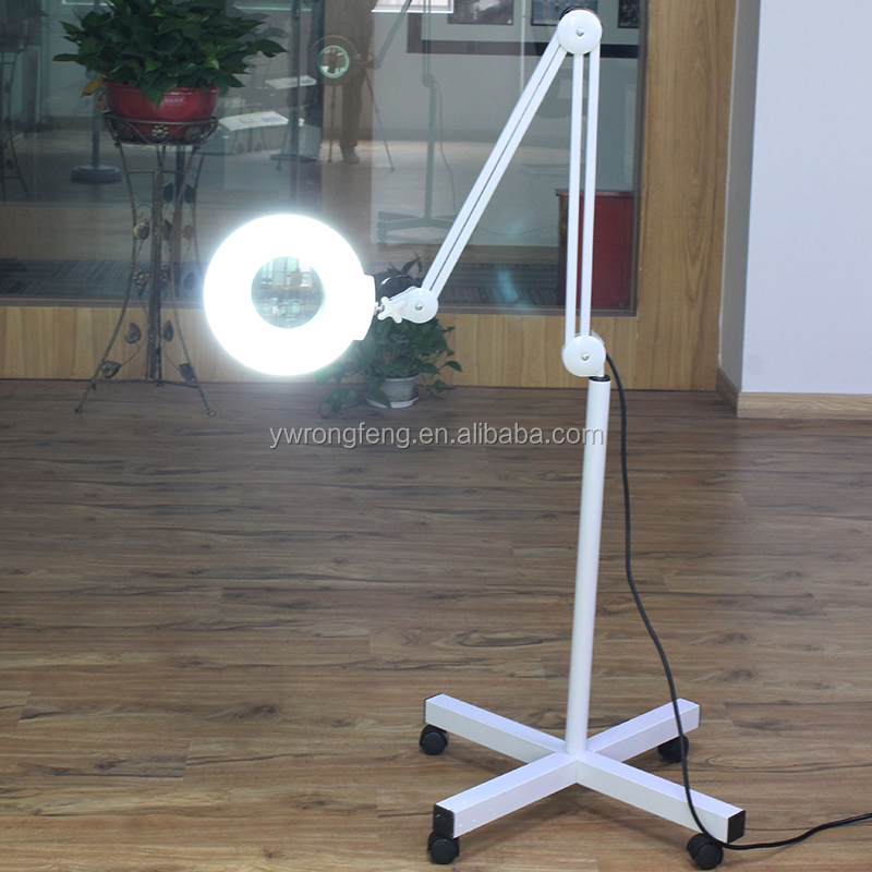 Faceshowes 5X Magnifying Lamp Rolling Floor Stand Ballast Starter Facial Skin Salon